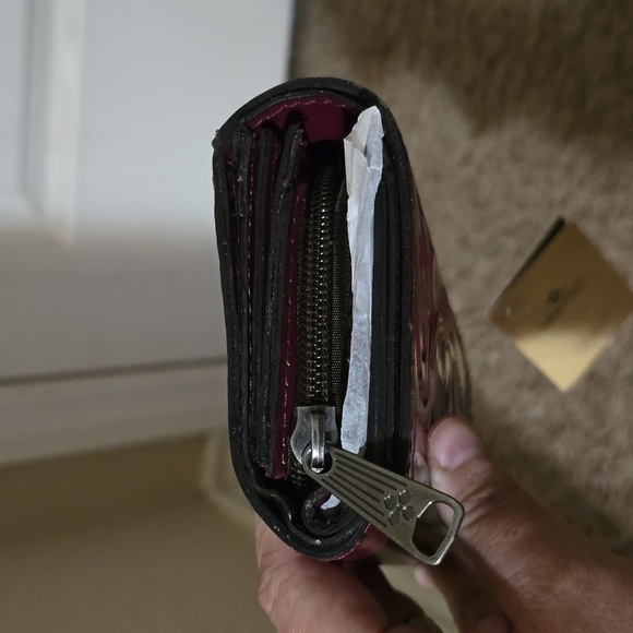 Patricia Nash Burgundy Trifold Wallet - Picture 4 of 5